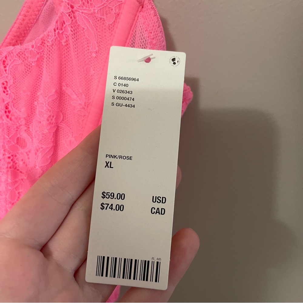 NWT UO Lovestruck Lace Corset Pink XL - Picture 6 of 6